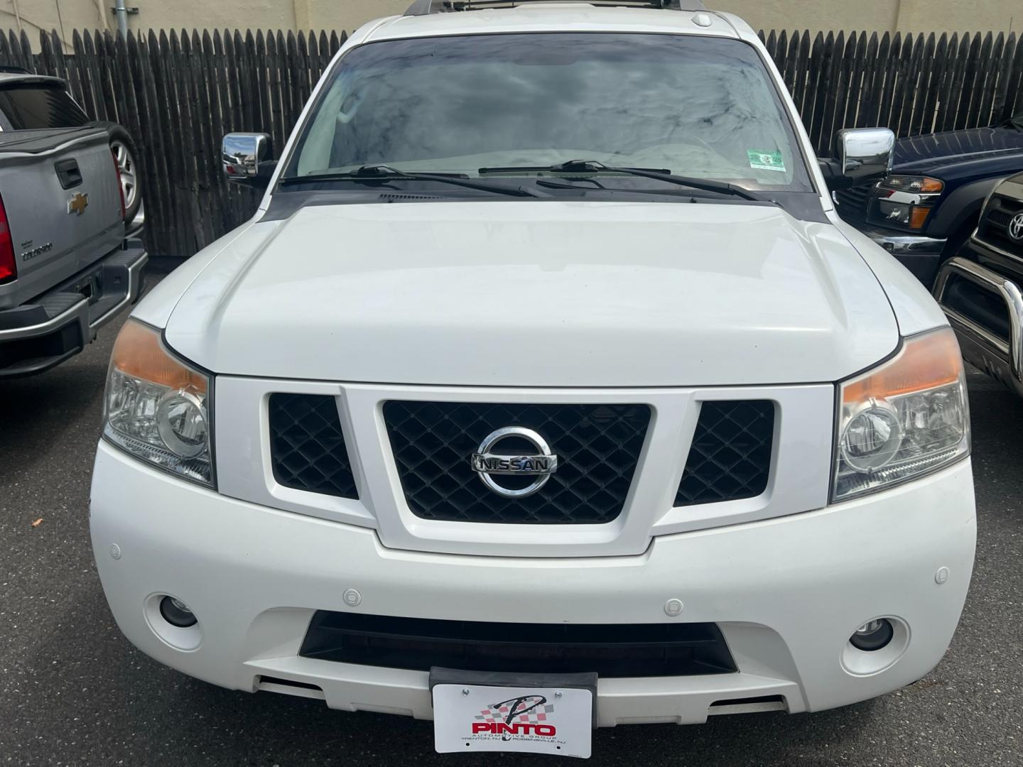 2008 White /beige Nissan Armada LE 4WD (5N1AA08C48N) with an 5.6L V8 DOHC 32V engine, located at 1018 Brunswick Ave, Trenton, NJ, 08638, (609) 989-0900, 40.240086, -74.748085 - This Nissan Armada has just been serviced and is ready to go! Very Clean and available for delivery right away! - Photo#0